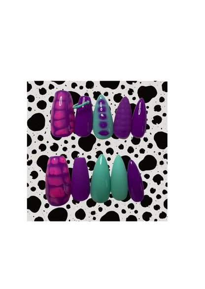 Nails for the Night - Size Medium, Length Medium, Stiletto &. Coffin